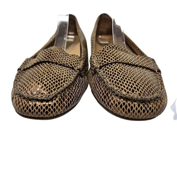 Vionic Larrun Penny Loafers Shoes Gold Women's Size 9.5 Metallic Business Career - Picture 4 of 10